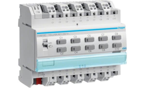 Hager TYA610C, Harmaa, IP20, -5 - 45 °C, 65 mm, 90 mm, 1 kpl