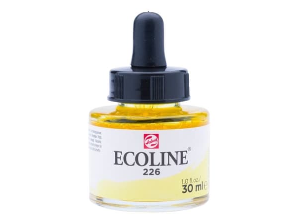 Ecoline nestemäinen vesiväri pullossa Pastel Yellow 226