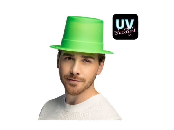 Neonvihreä silinterihattu UV