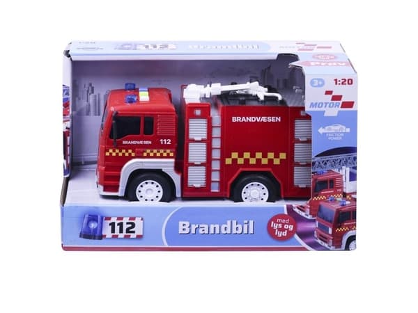 Brandbil m/lys og lyd 18cm 2-asst
