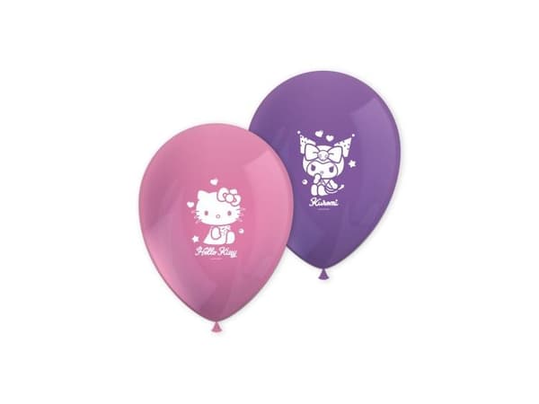 Hello Kitty Kuromi balloner, 8 stk