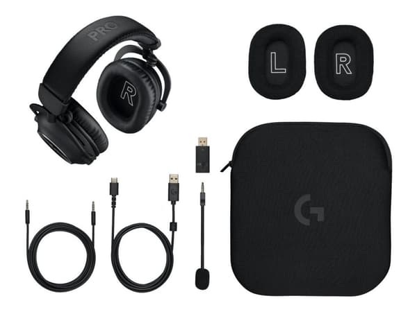 Logitech PRO X - Headset - fullstorlek - LIGHTSPEED - trådlös - ljudisolerande