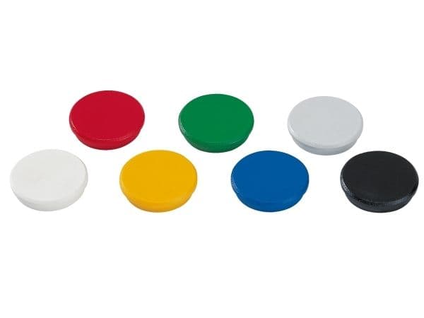 Magnet, Dahle, rund, 32 mm, ass., förpackning 10 st