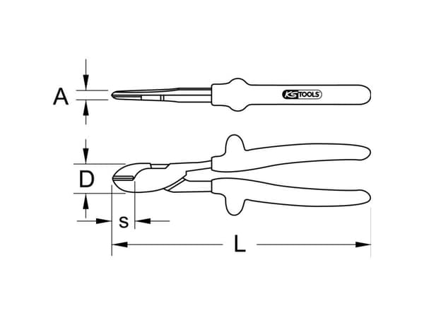 KS Tools 117.1282, Stål, 180 mm