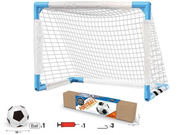 Madej set med mål, bollpump, krokar