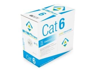 ALANTEC - Bulkkabel - 305 m - UTP - CAT 6 - halogenfri, fast - ljusgrå