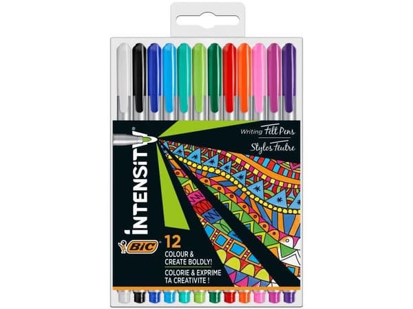Bic Thinner blyertspennor Intensity fine mix ast case 10 färger