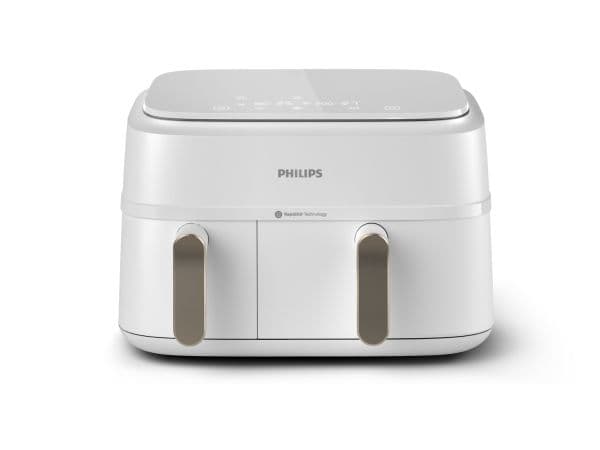 Airfryer dubbelkorg, Philips, 9,0 l, vit