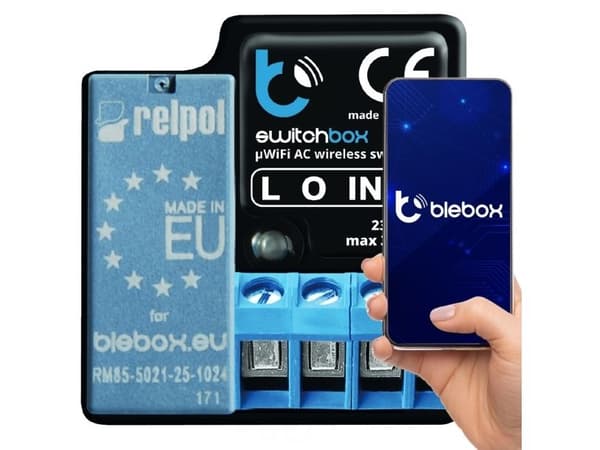 Blebox switchBox V2 - Kontroller - trådløs - Wi-Fi - 2.4 Ghz