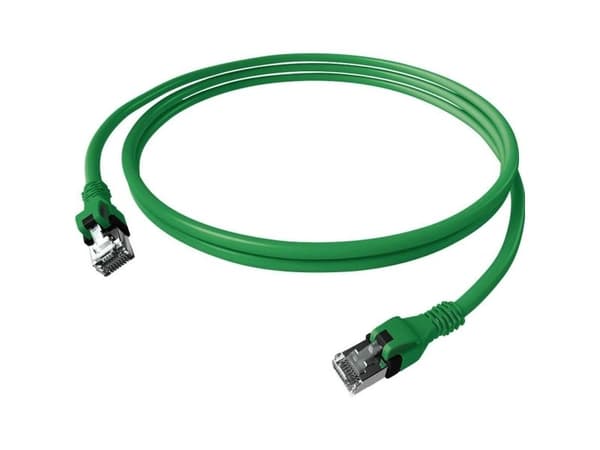 Easylan CPP1OGAGAG0050 RJ45 Nätverkskabel, patchkabel CAT 6A S/FTP 5 m Grön 1 st