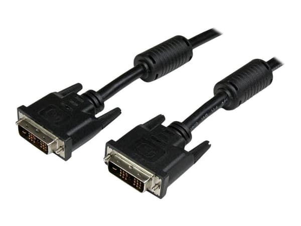 StarTech.com 5m DVI-D Single Link Cable - M/M - DVI-kaapeli - enkeltlink - DVI-D (han) til DVI-D (han) - 5 m - formet, tommelskruer - sort