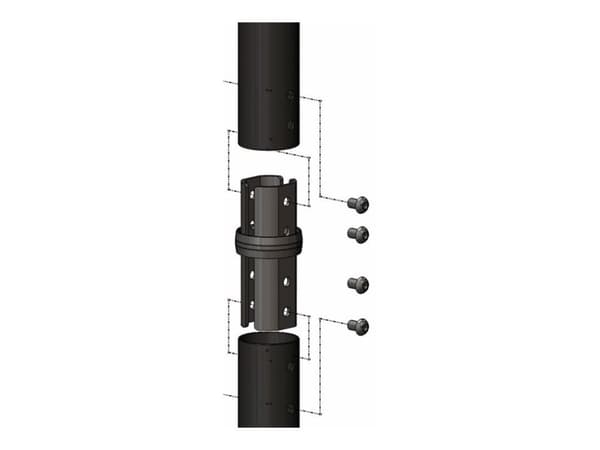 Multibrackets M Pro - Monteringskomponent (intern stångkoppling) - stål - svart - stångmontering (paket om 2)