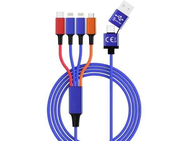 smrter HYDRA ELITE-L MX - Laddningskabel USB-A/-C -> micro USB USB-C &amp; 2x Lightning
