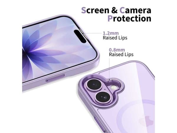 Tech-Protect MagMat MagSafe-etuie til iPhone 17 - transparent lilla