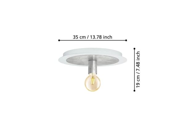 EGLO PASSANO taklampe HVIT/SØLV