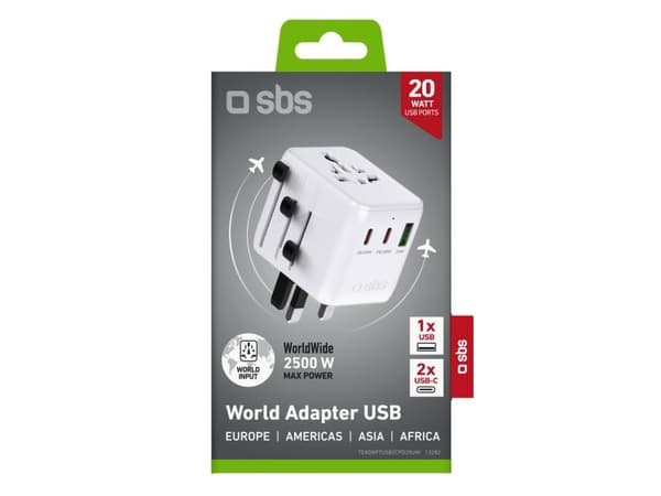 C2G universal reseadapter med USB-A och 2x USB-C P