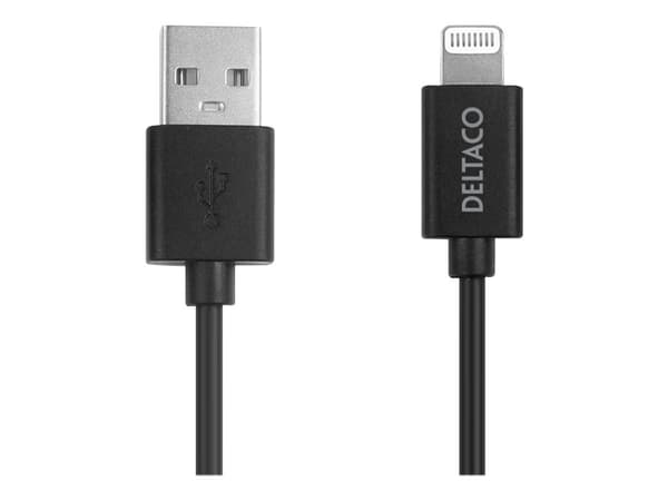 DELTACO - Lightning-kabel - USB hann til Lightning hann - 2 m - svart