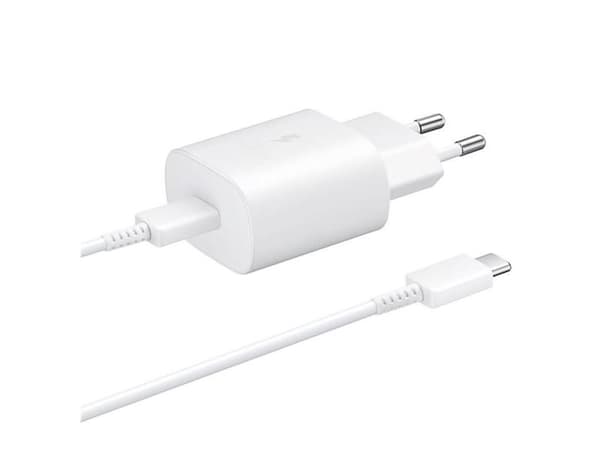 Samsung EP-TA800EWE + EP-DA705BWE USB-C lader + kabel 25W - hvit (bulk)
