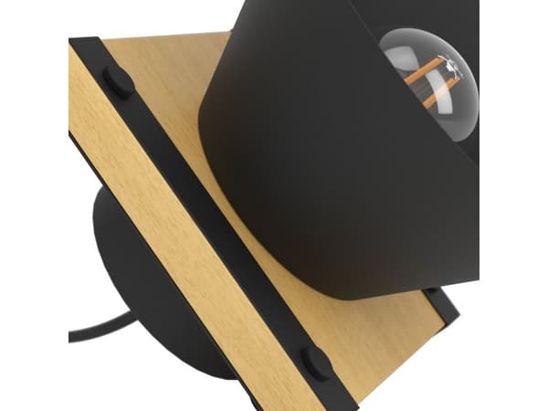 EGLO MACCLES BORD E27 SORT/NATUR