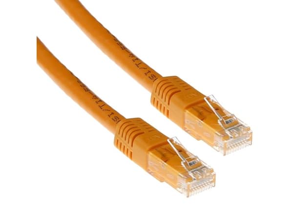 Oransje 20 meter U/UTP CAT6 patchkabel med RJ45-plugg
