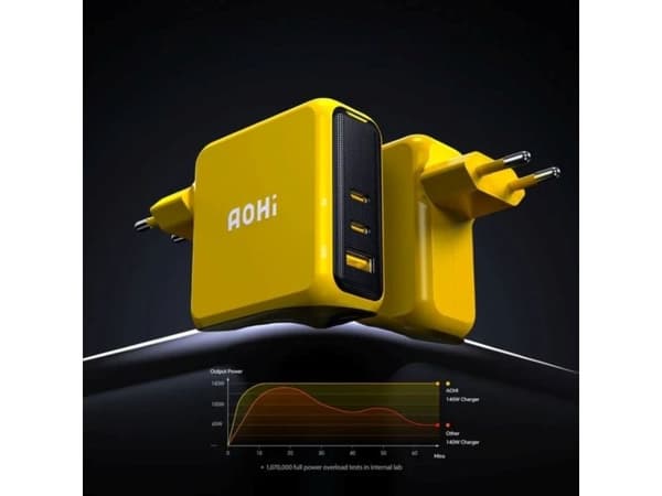 AOHI Magcube PD 140W 2x USB-C, 1x USB-A lader