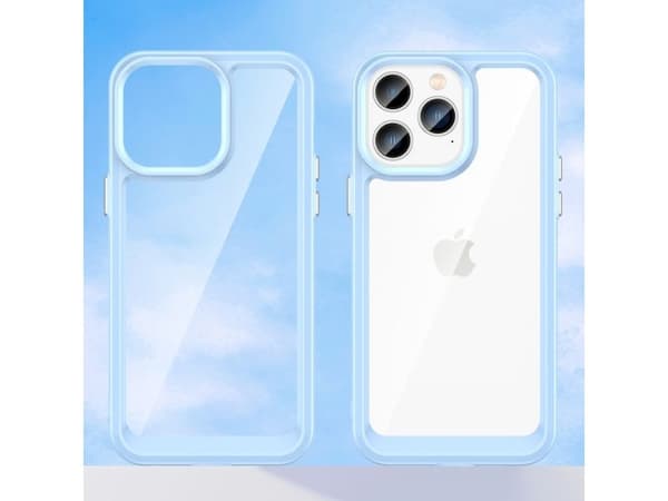 Outer Space Case iPhone 14 Pro Max hårt fodral med gelram - blå