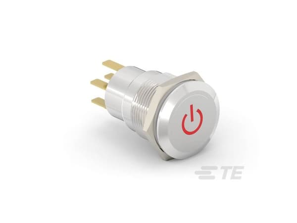 TE Connectivity 6-2213766-6 belyst tryckknapp 1 st. bricka