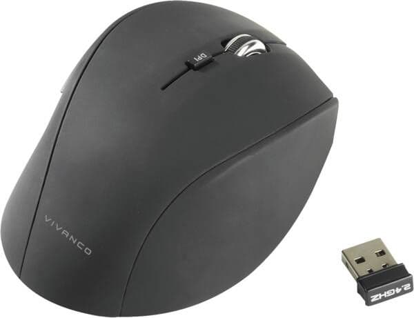 Vivanco VVITMOUSEBT1600K, Optinen, 1600 DPI, musta