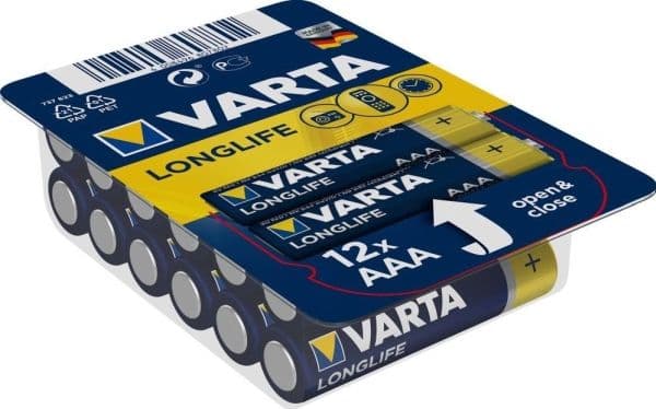 VARTA Longlife AAA 1.5V Batteries 12pcs