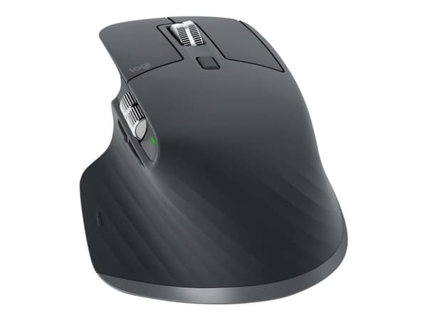Logitech MX Master 3S - Mus - laser - 7 knapper - trådløs - Bluetooth, 2,4 GHz - Logitech BOLT-mottaker - grafitt
