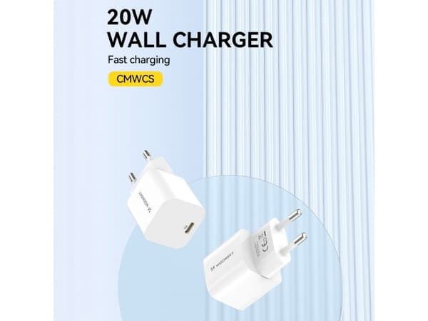 Wozinsky CMWCS USB-C väggladdare PD 20W - vit