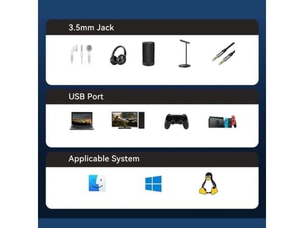 Vention lydforsterker for gaming