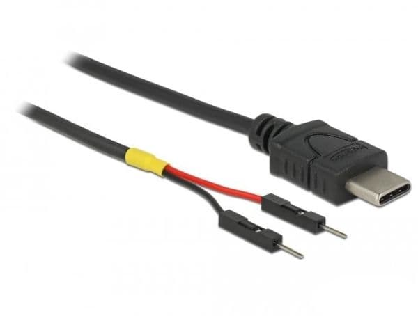 Delock - USB/strøm-kabel - USB-C (hann) til 2-pins USB-header (hann) separat - 10 cm - svart