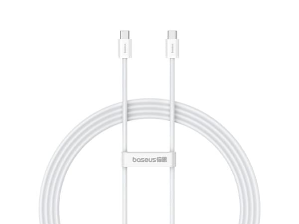 Baseus Superior, 2 m, USB C, USB C, 480 Gbit/s, Valkoinen