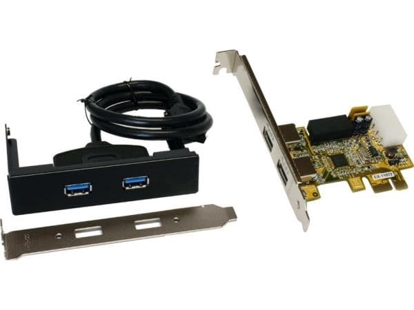 Exsys IO-kontroller Exsys PCIe 2 ext+1 int USB3.0 (EX-11072WO) bulk