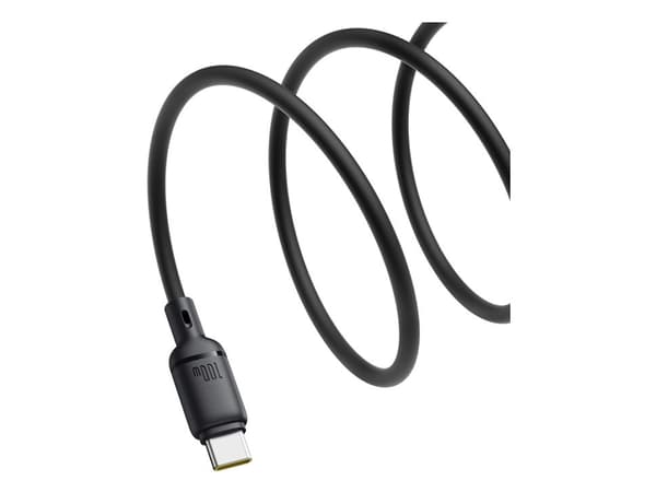 Baseus Silky USB/USB-C pikalatauskaapeli 1m 100W musta