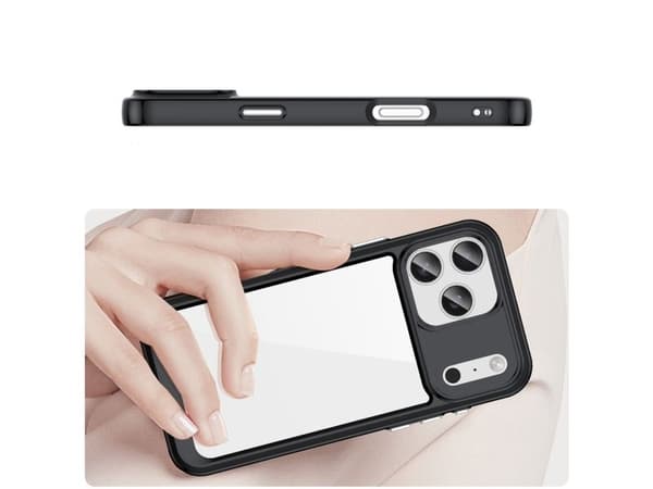 Outer Space-skal till iPhone 17 Pro Max - svart transparent