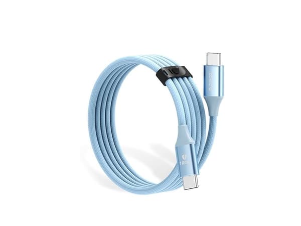 USB-C - USB-C 1m 5A 100W kaapeli - sininen