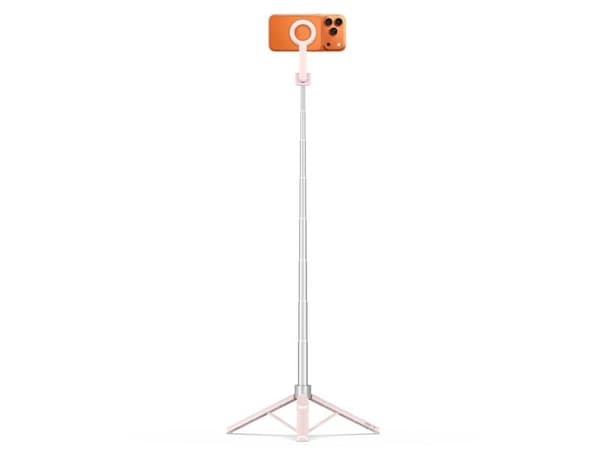 Selfiestang 4kom.pl TECH-PROTECT L10S Magsafe Bluetooth selfiestativ rosa/grå