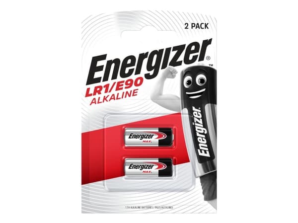 Batteri, Energizer Alkaline, LR1/E90, 1,5 V, 2 stk