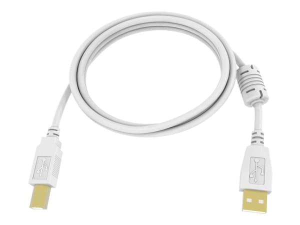 Vision Techconnect 2 - USB-kabel - USB typ B (hane) till USB (hane) - USB 2.0 - 3 m - vit