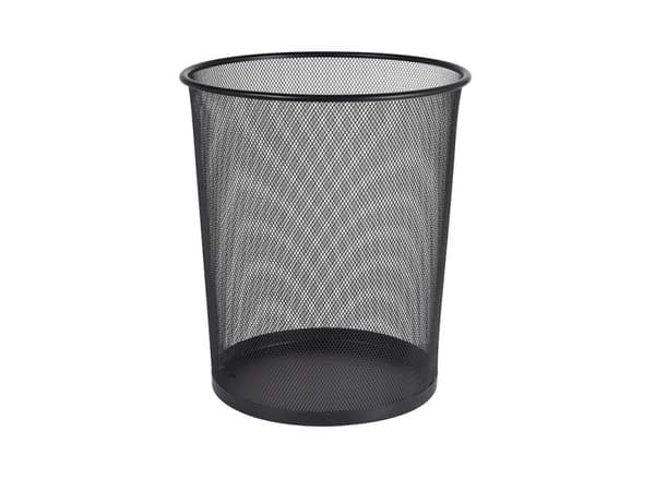 Papirkurv tråd metal sort 18 ltr.