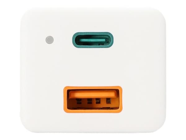 Hama Prime Line - Strömadapter - 65 Watt - 3 A - PD, QC 3.0 - 2 utdatakontakter (USB typ A, USB-C) - vit