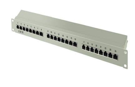 S-Conn 75062, RJ-45, CAT5e, Grå, Rackmontering, 1U