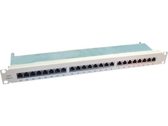 Value Kat.6 19"-Patchpanel, 24 P, geschirmt, grau, Grå