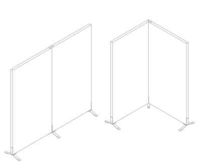 Skärmvägg ESD 1750x800 mm Grå