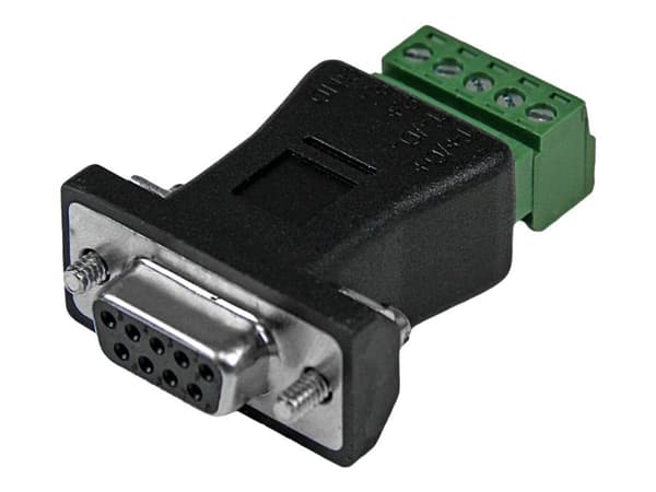 StarTech.com RS422 RS485 Serial DB9 -> Terminal Block Adapter, Musta