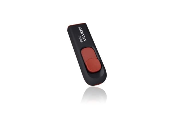 ADATA Classic Series C008 - USB-flashstasjon - 16 GB - USB 2.0 - svart, rød