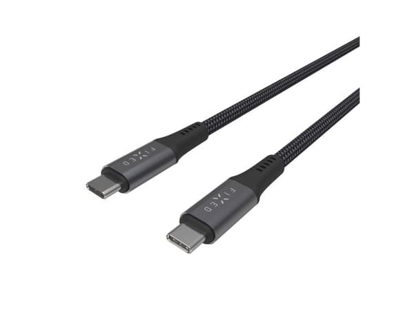 FIXED FIXDBP-CC12-GR, 1,2 m, USB-C, USB-C, USB 2.0, 20 Gbit/sek., Grå