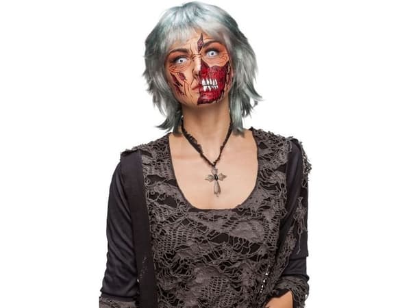 Harmaa Zombie-peruukki